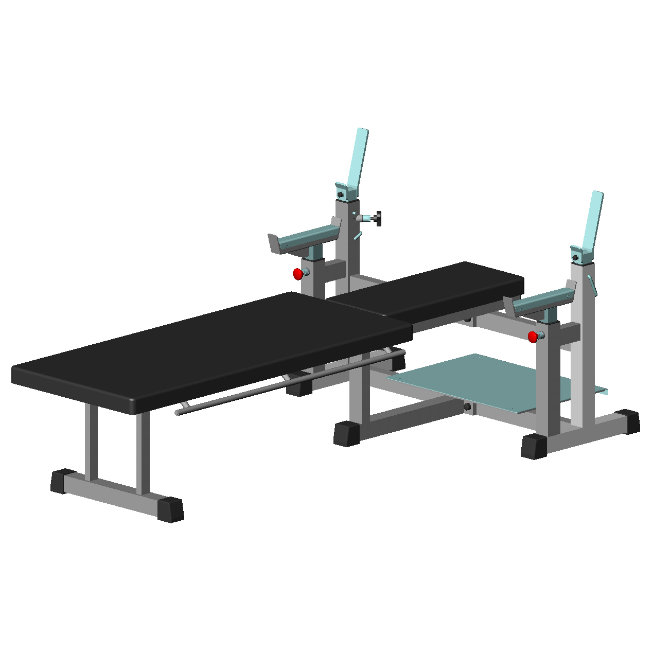 Скамья для жима горизонтальная параолимпийская Interatletika ST326.1 с роликами - купить в Киеве и Украине