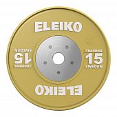 Олимпийский тренировочный диск Eleiko для тяжелой атлетики 15 кг цветной 3001120-15 - Киев, Украина Олимпийский тренировочный диск Eleiko для тяжелой атлетики 15 кг цветной 3001120-15 - купить в Киеве и Украине