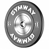 Диск бамперный тренировочный GymWay 15 кг TPR-15K - купить в Киеве и Украине