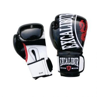 Рукавички боксерські Excalibur 8004 (14 oz) білий / чорний