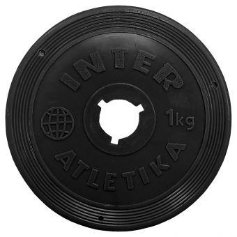 Диск InterAtletika ST520.2 черный 1 кг