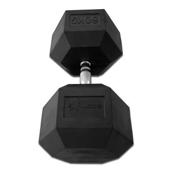 Гантель гексагональна обгумована Explode 60 кг PD-108-60