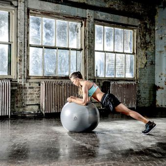 Мяч гимнастический Reebok RAB-12015GRBL 55 см серый