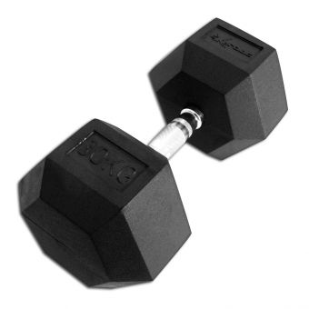 Гантель гексагональна обгумована InterAtletika 30 кг PD-108-30