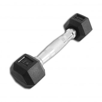 Гантель гексагональная обрезиненная Explode 1 кг PD-108-01